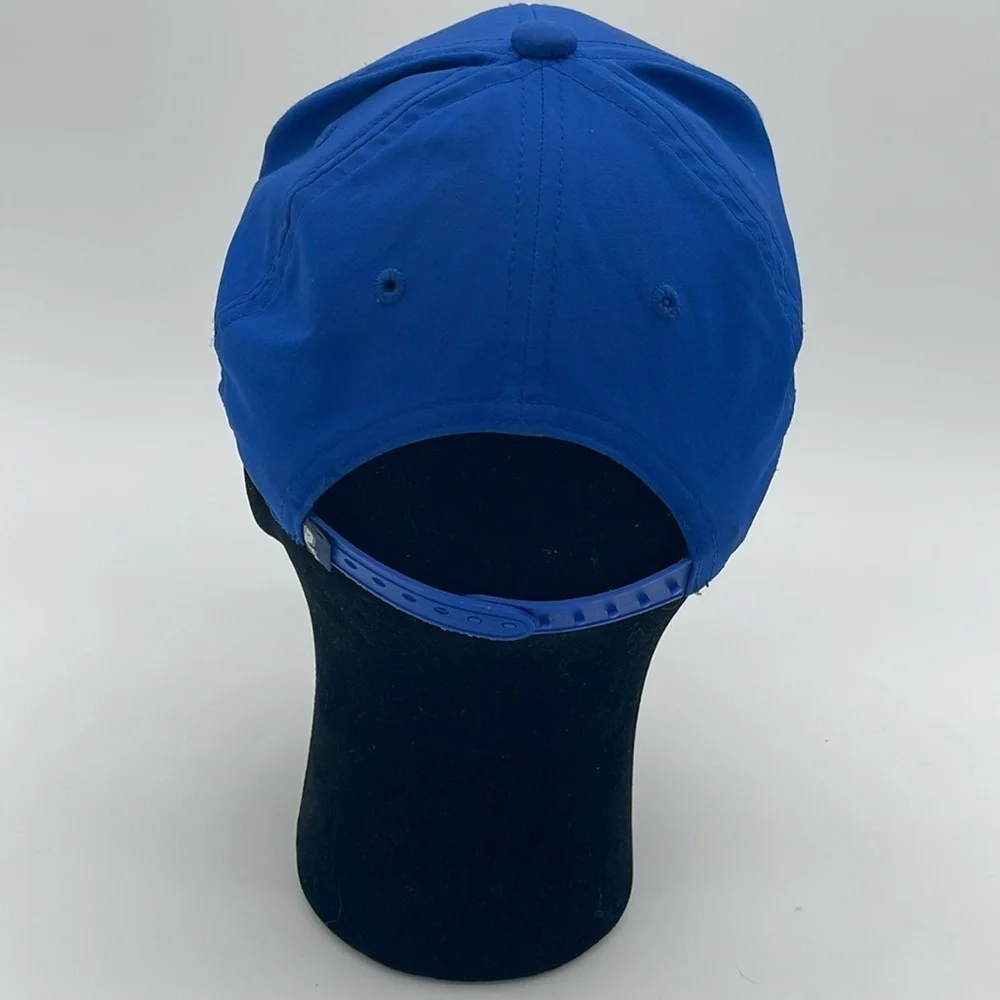 Vineyard Vines Kids Whale Performance Trucker Hat Regatta Blue Orange Letters